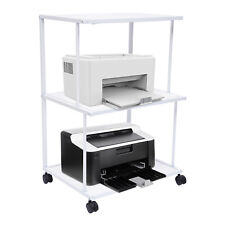 Modern Movable Laptop Printer Small Cart Rolling Laptop Stand Office White Table - Toronto - Canada