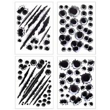 4Pack 3D Bullet Holes Stickes Car Decal Automotive Tattoo Hood Front Cover Decor