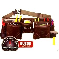 General Construction, Carpenter Leather Tool Apron (SUED) With Belt, Brown