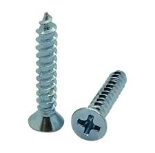 300 Qty #6 x 1 Flat Head Zinc Coated Phillips Head Wood Screws (BCP34) - Chattanooga - US"