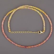 AAA Quality Songea Sapphire Gemstone 3mm Beaded 18 Strand Necklace Jewelry Gift"