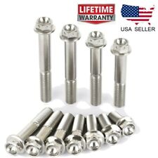 Titanium M10 Race Drill Bolt Hex Flange Head 20,25,30,35,40,45,50,55,60,70,80,90 - Irvine - US