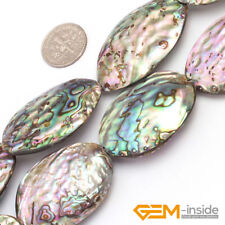 2&6 Pcs Natural Abalone Shell Beads Jewelry Making Gemstone Loose Beads DIY UK