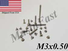 M3-0.5mm Phillips Flat Head Screw, 18-8 Stainless Steel, DIN: 965 - Sanford - US