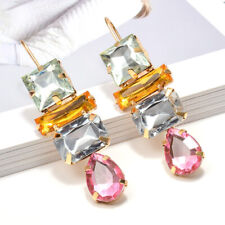 Elegant Drop Earrings for Women 18k Yellow Gold Plated Jewelry Gift A Pair