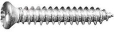 100#8 X 1 Phillips Oval #6 Head Tapping Screws Chrome - Clawson - US"