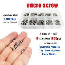 1000pcs M1.2 M1.4 M1.7 Stainless Steel Micro Small Tapping Wood Screw Set Kit - CN