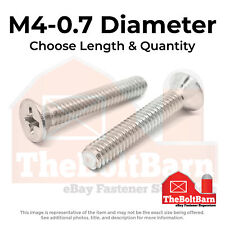 M4-0.7 Stainless Phillips Flat Head Machine Screws (Choose Length & Qty) - US