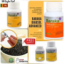 Baraka Diabsol Natural Herbal Remedy Diabetic Cure Black Seed Oil Capsule Ceylon - Toronto - Canada