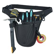 KUNN 4-Pocket Tool Pouch Belt for Tool OrganizerHeavy Duty Construction Adjus...