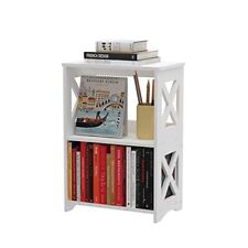 pikpuk Side Table Narrow End Table with Storage Shelf Minimalist Bedside Tabl... - Mumbai - India