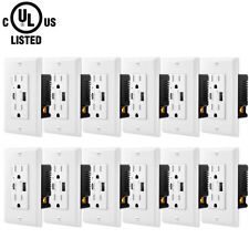 USB C Wall Outlet 4.8A Dual High Speed Receptacle 15 Amp Smart Fast Charging ×12 - South El Monte - US