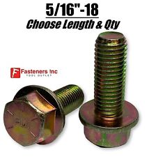 5/16-18 Grade 8 Flange Frame Bolt Yellow Zinc Plated (All Sizes & Qty's) 5/16" - Redding - US"