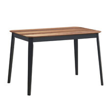 Mid Century Rectangular Dining Table w/Solid Wooden Legs Home Kitchen Walnut - Mumbai - India