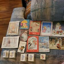 9Cs Lot Of 12 Christmas Cards and 4Gift Cards - Tags