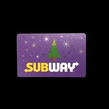 Subway Purple Christmas Tree NEW 2017 COLLECTIBLE GIFT CARD $0 #6299