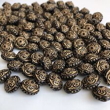 20X Beads Antique Black Beads 15mm Oval Acrylic For DIY Jewellery Making Craft