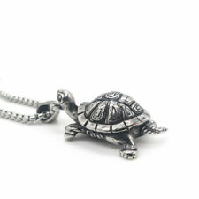 Stainless Steel Mens Turtle Tortoise Pendant Necklace Jewelry Men Silver