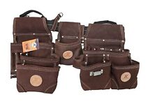 20-379 Sued Leather Tool Belt, Bag, Carpenter, Construction, Framers, Handyma...