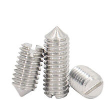 304 Stainless Steel Slotted Set Screws With Cone Point M1.6 M2 M2.5 M3 M4 M5 M6 - CN