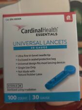 Cardinal Health Essentials 30 Gauge Universal Lancets 100 Count EXP 2025 - Marble Falls - US