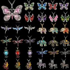 Fashion Women's Butterfly Animal Crystal long Charm Pendant Necklace Jewelry New