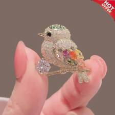 Wedding Gold Plated Crystal Pearl Bird Brooch Pins Women Elegant Jewellery 2024