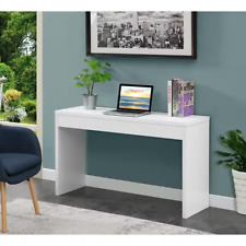 Console Table 48-In Wood Rectangular Minimalist Desk Vanity Living Room White - Mumbai - India