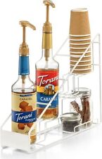 FMP Brands Coffee Syrup Organizer Rack for 4 Tier (Pack of 1), White - San Ramon - US