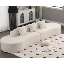 Modern Curved Combination Sofa w/3 Pillows Minimalist Sofa in Office Living Room - La Puente - US