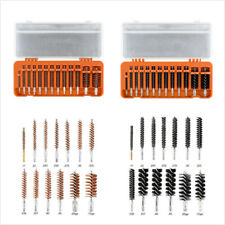 13 Pieces Bristle Gun Cleaning Bore Brush Set Kit for Rifle Pistol Shotgun .17