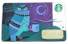 2014 Starbucks Gift Card - Night Owl - Moon, Coffee - Foil Accents - No Value