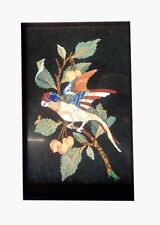 18 x 12" Marble Table top marquetry Inlay semi precious stones pietra dura work"