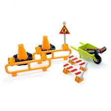 LEGO City Road Construction Wheelbarrow Sign Barriers Traffic Cones Tools