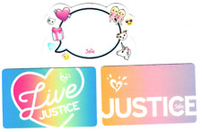 Justice Gift Card LOT of 3 - Hearts, Unicorn, Smile - Collectible - No Value