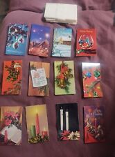 Vtg Plastichrome Christmas Holiday Small Gift Cards Mixed Lot of 27 w/Envelopes