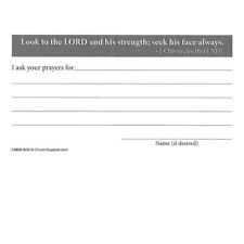 Pew Prayer Request Cards for Church (Pkg of 100) - Church Supplies