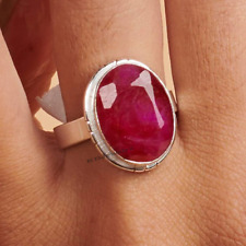 Ruby Ring 925 Sterling Silver Handmade Boho Jewelry Gift For Women K-399