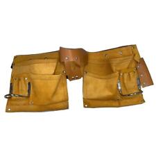 11 Pocket Leather Tool Belt w/ Quick Release Buckle Carpenter Construction Pouch