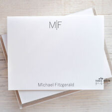 Personalized Monogram Blank Note Card with Envelope Set of 12