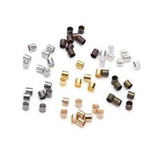 500pcs 1.5-2.5mm Copper Tube Crimp End Beads Stopper Spacer Beads DIY Jewelry