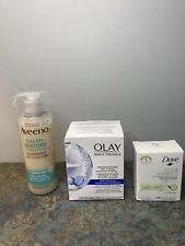 Beauty Products Lot 3 OLAY Facial DOVE Clinical Protection Aveeno Oat Cleanser