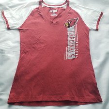 NFL Team Apparel Arizona Cardinals Womens T Shirt Size S Short Sleeved V Neck A+