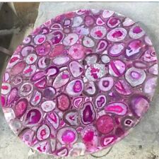 Round Agate Coffee and Dining Table Top Pink Agate Sofa Center Table Home Decors