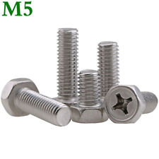 M5 304 Stainless Steel Phillips Hex Head Bolts Indentation Cross Recessed Screws - 宝安区 - CN