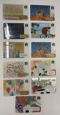 11 Different Starbucks Gift Cards Happy BIRTHDAY themed Cake Bear Balloons Etc.