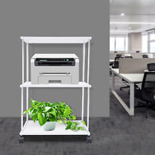 3-Tier Mobile Printer Stand Rolling Office Scaner Cart Storage Shelf Rack White - Toronto - Canada