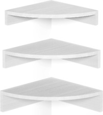 White Corner Shelf Wall Mount Set of 3 Floating Shelves for Wall - Toronto - Canada