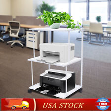 Modern Movable Laptop Printer Small Cart Rolling Laptop Stand Office White Table - Toronto - Canada