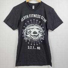 Los Angeles Apparel Men's Small T-Shirt Sloth Graphic Print Black Cotton Blend